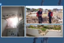 موقع اضرار القصف