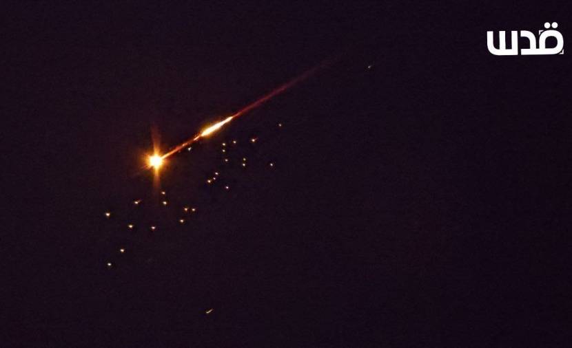 الصواريخ الإيرانية تشعل سماء فلسطين المحتلة