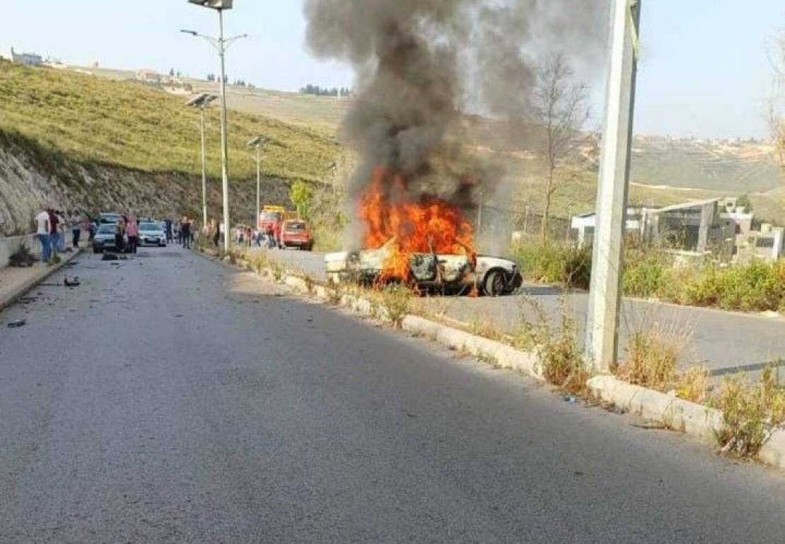 شهيد وإصابة طلاب مدارس في قصف سيارة بالنبطية جنوب لبنان