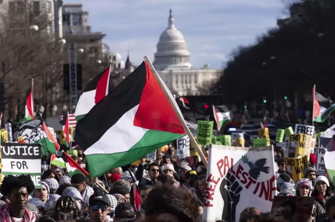 استطلاع: تأييد شعبي أميركي متزايد للاعتراف بدولة فلسطين ورفض لعدوان الاحتلال على غزة